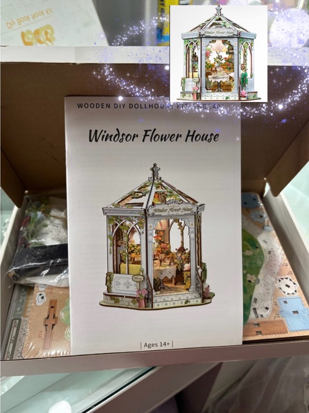 Windsor Flower House Wooden DIY Book Nook Kit